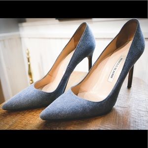 Manolo Blahnik Denim Pumps
